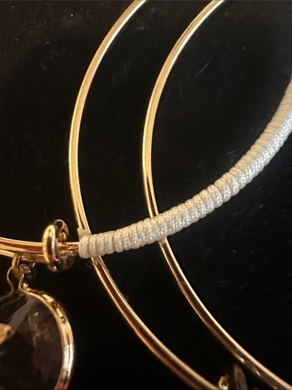 Kelly & Katie 3pc Gold-Tone Stackable Bracelets with Charms - Picture 5 of 10
